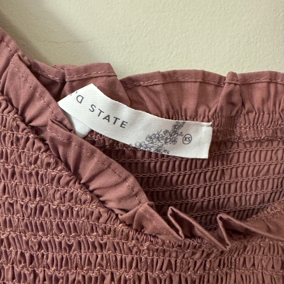 Altard State Mauve Smocked Ruffle Dress - Picture 3 of 3